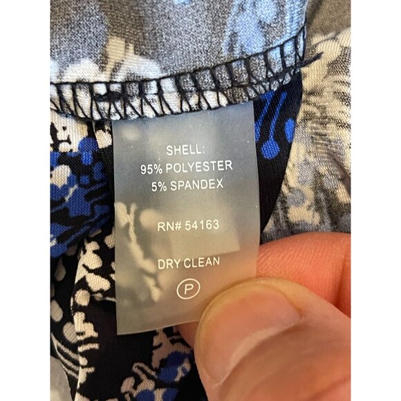 Tommy Hilfiger Womens Floral Fit & Flare Midi Dress Sleeveless Blue Black Size 8 - Picture 6 of 8